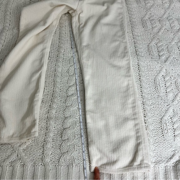 Reformation Cynthia Button Fly High Rise Straight Corduroy Pants Cream Size 28 - Picture 11 of 12